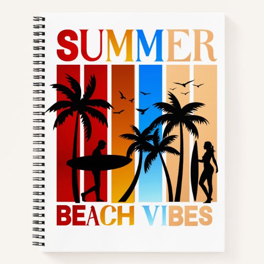 Summer Beach Vibes Notizblock (Vorderseite)