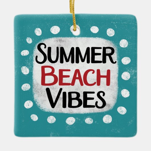 Summer Beach Vibes Ornament (Vorderseite)