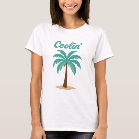 Summer Beach Vibes Palm Tree T-Shirt (Vorderseite)