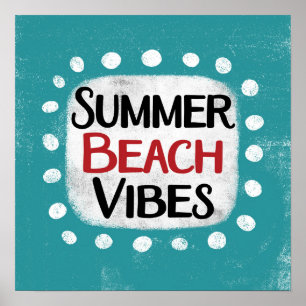 Summer Beach Vibes Poster Mauer Art