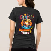 Summer Beach Vibes T-Shirt – Retro Tropical Vibe Tri-Blend Shirt (Rückseite)
