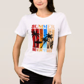 Summer Beach Vibes Tri-Blend Shirt (Vorderseite)