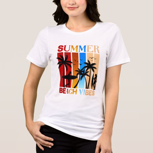 Summer Beach Vibes Tri-Blend Shirt (Vorderseite)