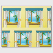 Summer Beach View Geschenkpapier (Flach)