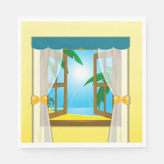 Summer Beach View Serviette (Vorderseite)