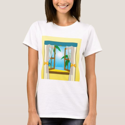 Summer Beach View T-Shirt (Vorderseite)