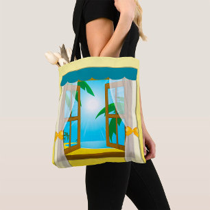 Summer Beach View Tasche