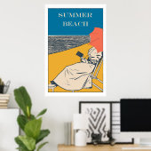 Summer Beach Vintag Poster (Heimbüro)