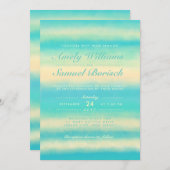 Summer Beach Watercolor Einladung zur Hochzeit (Vorne/Hinten)