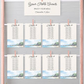 Summer Beach Watercolor Hochzeitstischkarte Einladung