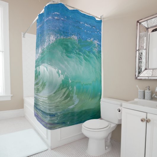 Summer Beach Waves Duschvorhang (Beispiel)
