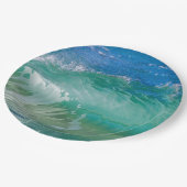 Summer Beach Waves Pappteller (Schrägansicht)