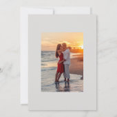 Summer Beach Wedding Monogram Foto Save The Date (Rückseite)