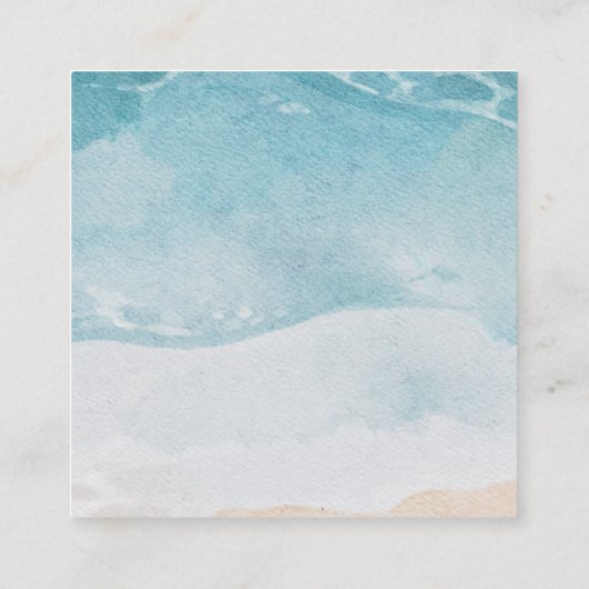 Summer Beach Wedding QR Code UAWG Enclosure Card Begleitkarte (Rückseite)