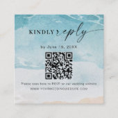 Summer Beach Wedding QR Code UAWG Enclosure Card Begleitkarte (Vorderseite)