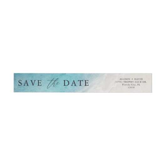 Summer Beach Wedding Save the Date Umschlag (Person)