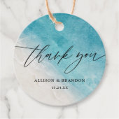 Summer Beach Wedding Vielen Dank für Ihr Interesse Geschenkanhänger (Vorderseite)