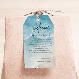 Summer Beach Wedding Welcome Bag Tags Geschenkanhänger