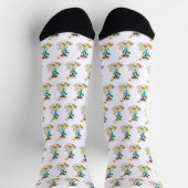 Summer Beach Yellow Labrador Retriever Socken (Oben)