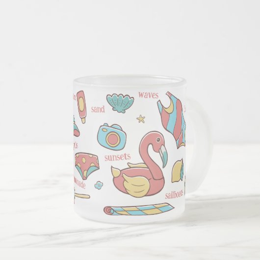 Summer Beach Zwei-Tone-Tasse Mattglastasse (VorderseiteRechts)