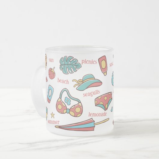 Summer Beach Zwei-Tone-Tasse Mattglastasse (Vorderseite Links)
