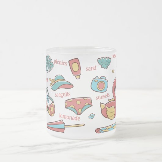 Summer Beach Zwei-Tone-Tasse Mattglastasse (Mittel)