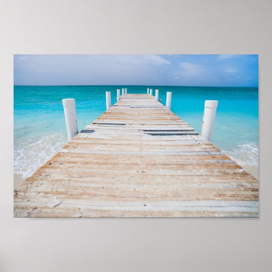 Summer Beachfront Jetty Poster (Vorne)