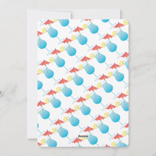 Summer Beagle Beach Party Einladung (Rückseite)