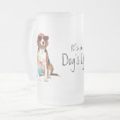Summer Beagle Mattglas Bierglas (Vorderseite Links)