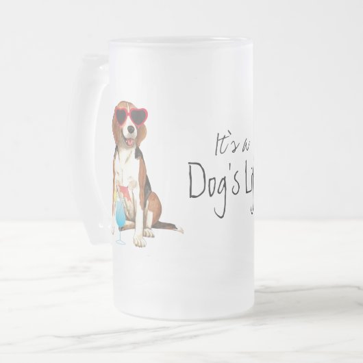 Summer Beagle Mattglas Bierglas (Vorderseite Links)