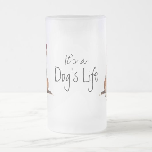 Summer Beagle Mattglas Bierglas (Mittel)