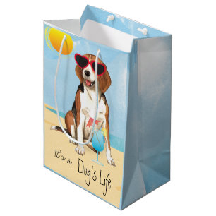 Summer Beagle Mittlere Geschenktüte
