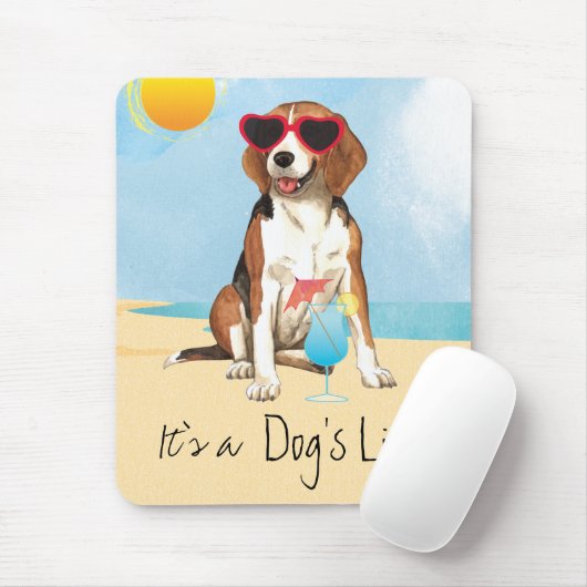 Summer Beagle Mousepad (Mit Mouse)