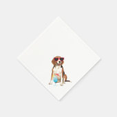 Summer Beagle Serviette (Ecke)