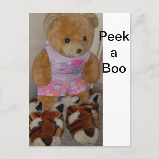 "Summer Bear in Tiger Shoes" CricketDiane Postkarte (Vorderseite)