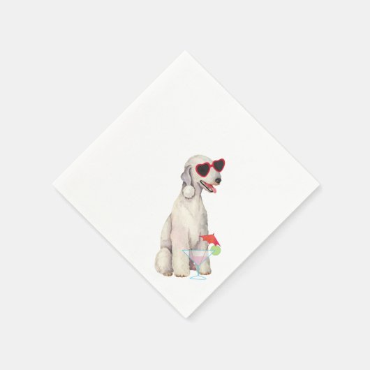Summer Bedlington Terrier Napkins Serviette (Ecke)