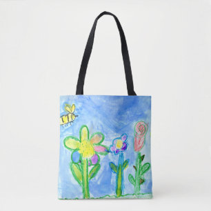 Summer Bee and Blume, Child's Zeichnend Artwork Tasche