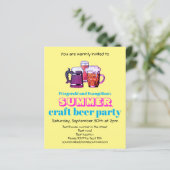 Summer Beer Party Einladung (Stehend Vorderseite)