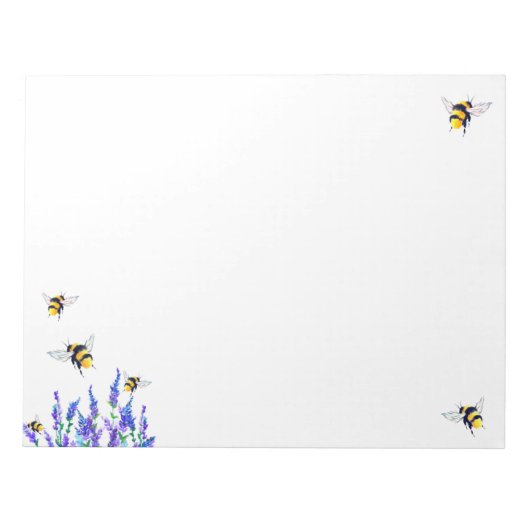 Summer Bees Notepad Notizblock (Vorderseite)