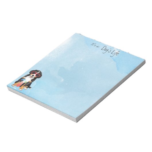 Summer Bernese Mountain Dog Notizblock (Rotiert)