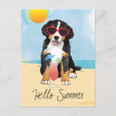 Summer Bernese Mountain Dog Postkarte (Vorderseite)