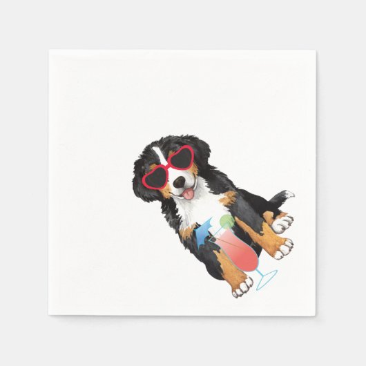Summer Bernese Mountain Dog Serviette (Vorderseite)