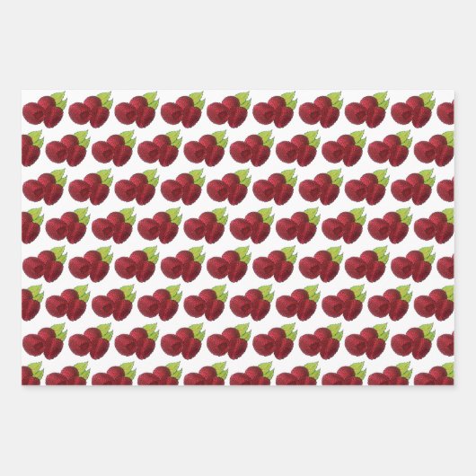 Summer Berries Raspberry BlackBerry Berry Frucht Geschenkpapier Set (Vorderseite 3)