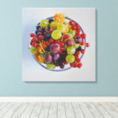 Summer Berries Stretched Canvas Print Leinwanddruck (Insitu (Holzboden))