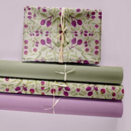 Summer Berries Wasserfarbe Decoute Geschenkpapier Set