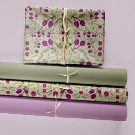 Summer Berries Wasserfarbe Decoute Geschenkpapier Set