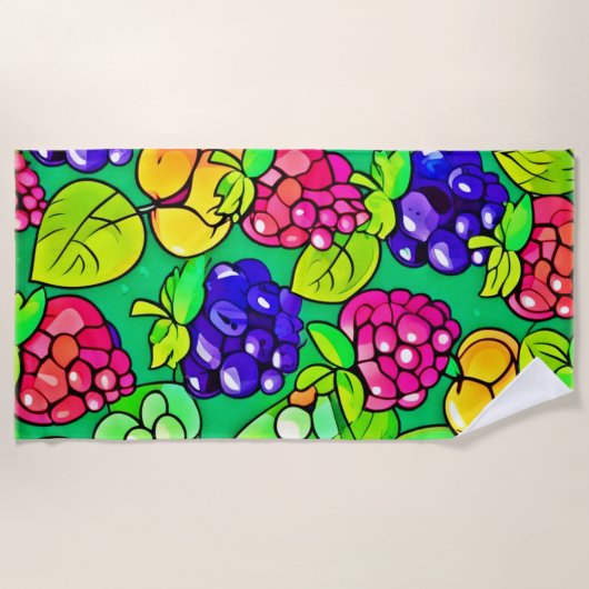 Summer Berry Delight Strandtuch (Vorderseite)