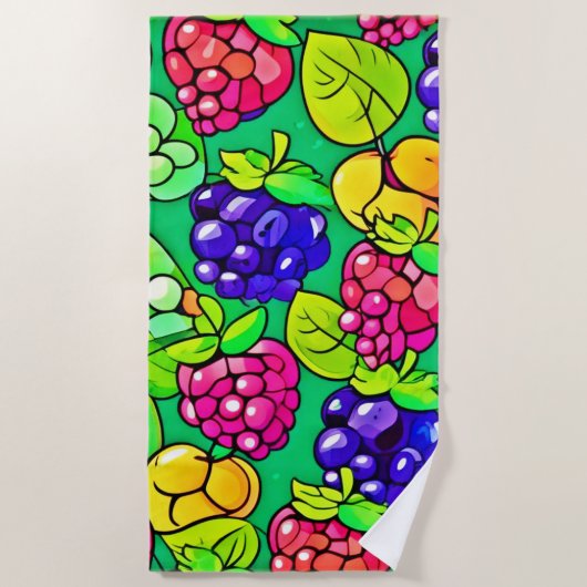 Summer Berry Delight Strandtuch (Vorderseite)