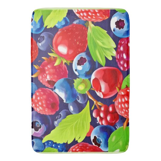 Summer Berry Medley Badematte (Vorderseite Vertikal)