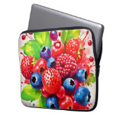 Summer Berry Splash Design Laptopschutzhülle (Vorderseite Links)
